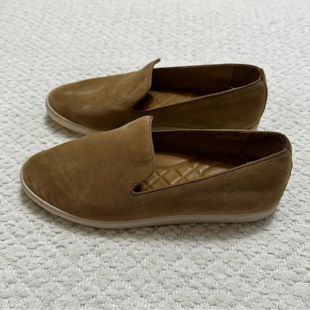 Birdies The Swift Classic Shell Sneakers Beige Suede Slip On Women’s Size 8.5 - Picture 4 of 9
